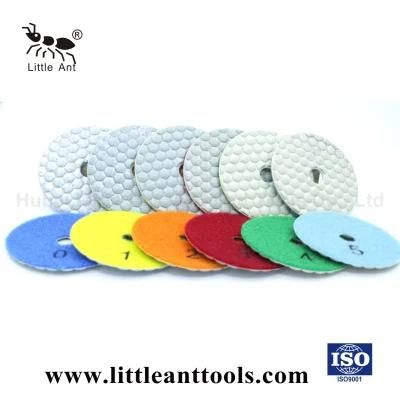 4&quot;/100mm Hexagon Diamond Pressed Dry Polishing Pad Diamond Tool Grinding Plate for Stone
