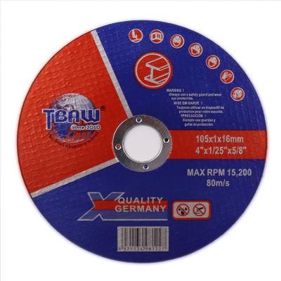 Factory Wholesale 4 Inch Abrasive Cutting Wheel for Metal and Copper Alumina 105 mm