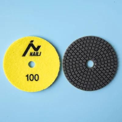 Qifeng Power Tool Pane Diamond Flexible Polishing Pad for Wet Use