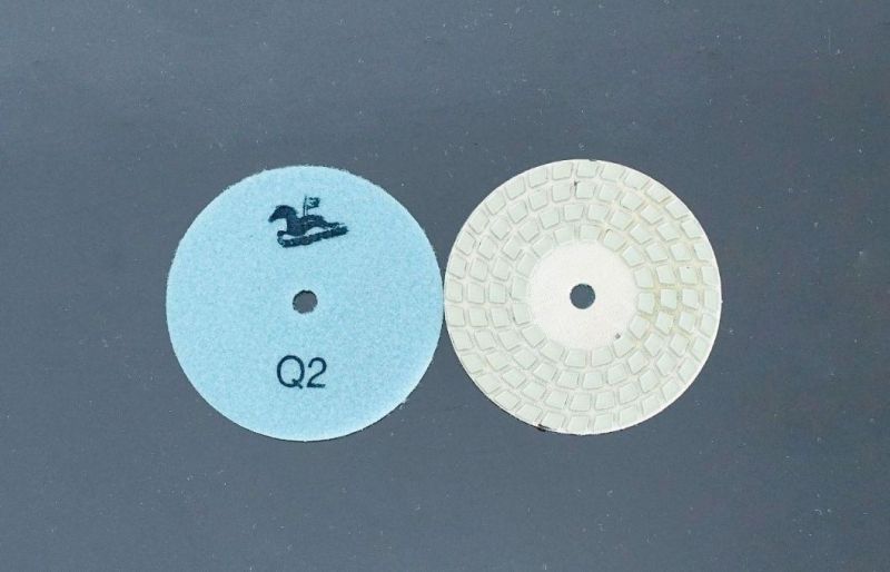 Qifeng 4 Inch 100mm 4 Steps Abrasive Tools Dry Polishing Pads for Granite/ Marble