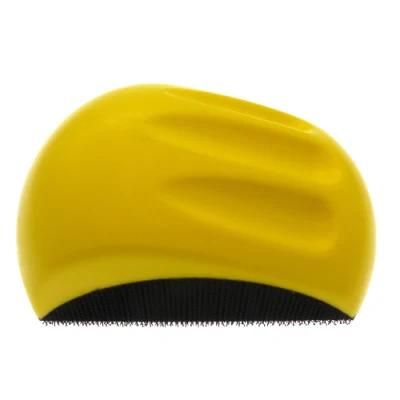 5&quot; 125mm Mouse Shape Yellow PU Foam Hand Pad Hand Sanding Block for Hook and Loop Disc
