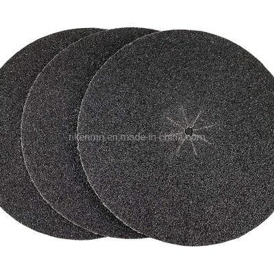 7&prime;&prime; Heavy Weight Silicon Carbide Paper Center Holes Abrasives Plain Backed Edger Sanding Discs Fiber Disc for Floor Sanders