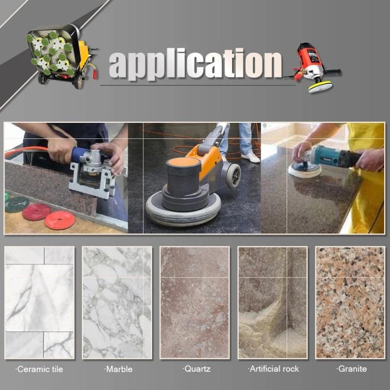 5 Step Diamond Stone Polishing Tools Diamond Flexible Dry Polishing Disc Dry Polishing Pad for Granite Marble Tiles
