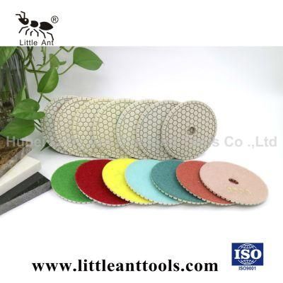 4&quot;/100mm Hexagon Diamond Granding Plate Hardware Tools Polishing Pad for Stone White