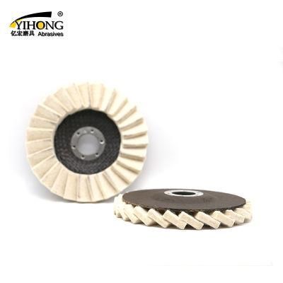 China Manufacturer Wholesale Wool Felt Flap Disc with Strong Abrasion Strength for Polishing Metal Wood Glass Marble