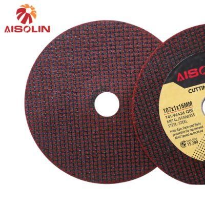 Customized Power Tool/Tools Cut-off Centerless Rubber Wheel 107mm 4inch Cutting Disc