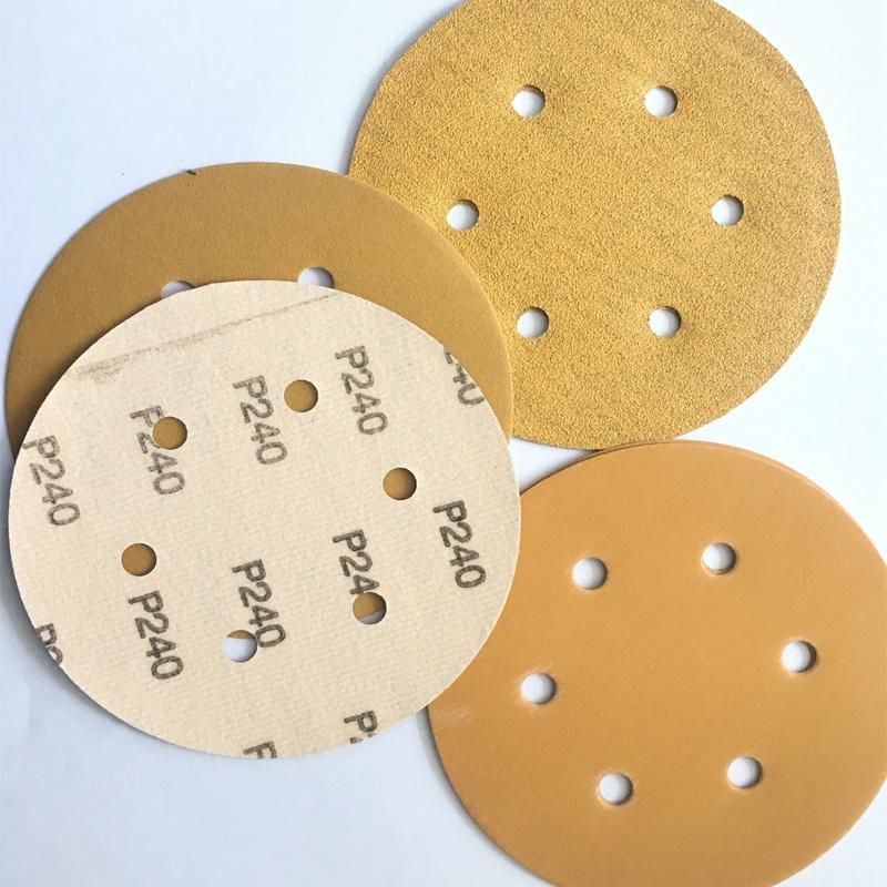 5 Inch Sanding Disc 125mm Polishing Pad Yellow Color for Wood
