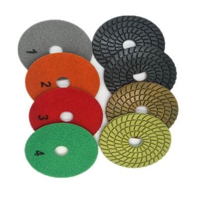 4 Inch D100mm 4 Steps Concrete Floor Polishing Grinding Wheel Sharp Resin Polishing Pad for Floor Grinding Machine