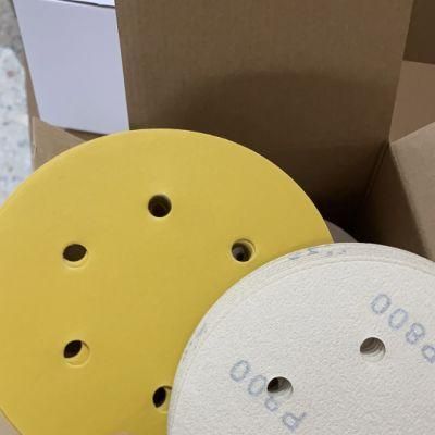 Red White Yellow Green Gold Blue Abrasive Hook and Loop Disc Sanding Disc Sandpaper Disc