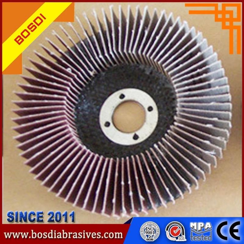 100mm Upright Flap Wheel with Fiberglass Backup Packs, China Manufacturer, Vertical Flap Disc