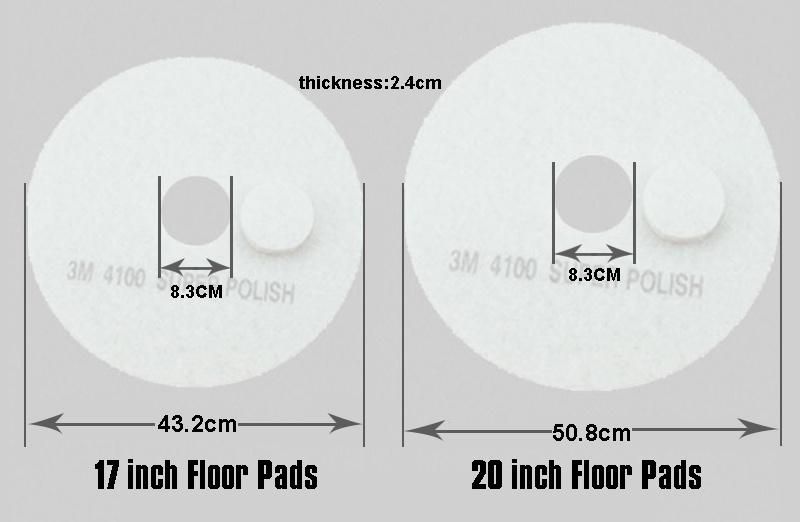 3m 27" Floor Pad White Super Polishing Pad 4100