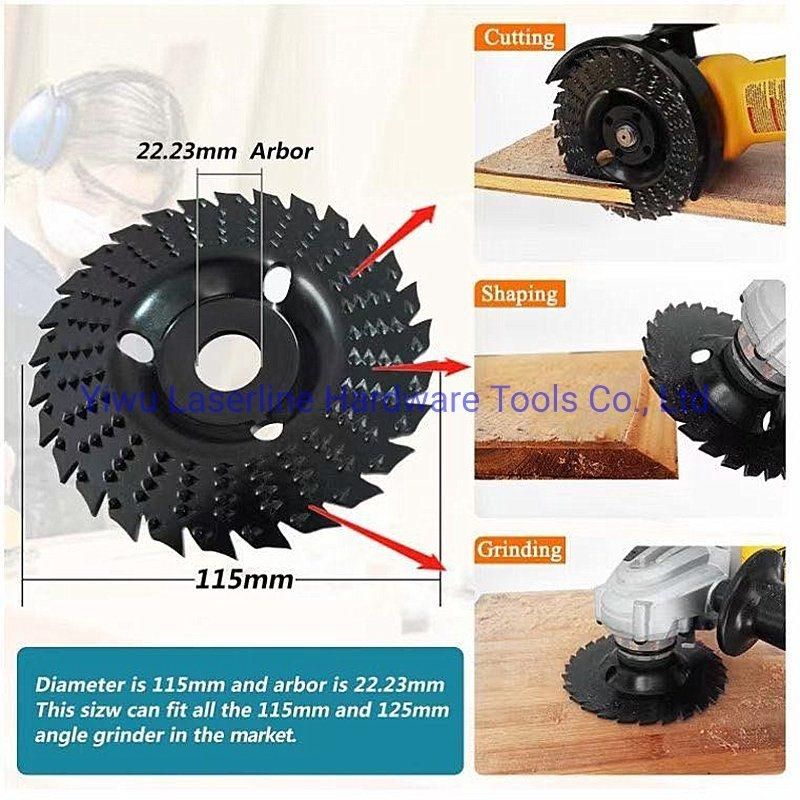 Cutting Grinder Wheel Disc 5 Inch Wood Shaping Wheel, Wood Grinding Shaping Disk for Angle Grinder