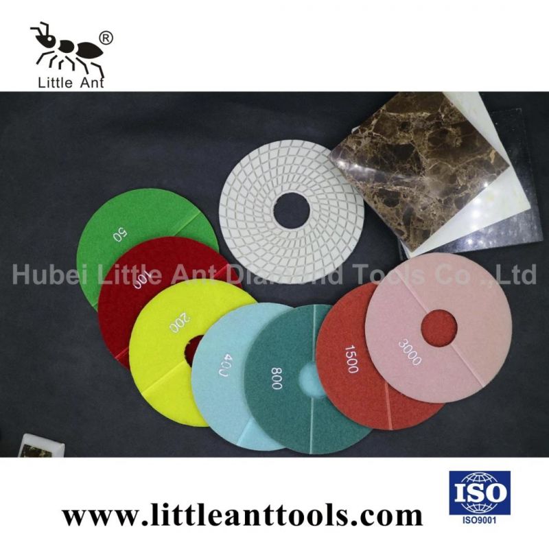 7" White Helical Grinding Disc and Polishing Pad