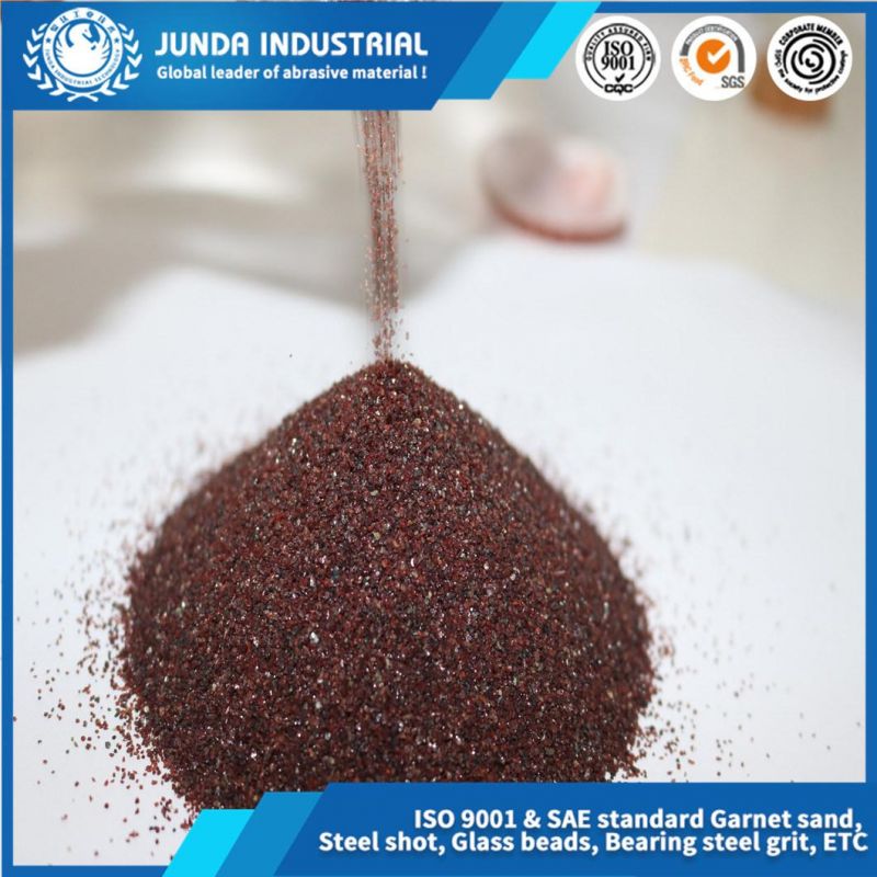 High Recycling Rate Low Consumption SA3 Blasting Level Blasting Abrasive 30/60 Garnet Sand for Auto Parts Surface Polishing