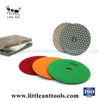 4 &prime;&prime; Diamond Flexible Wet Polishing Pads for Stones /Granite/Marble