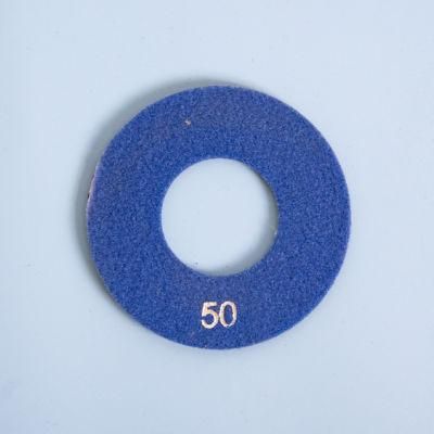 Qifeng Manufacturer Power Tool Factory Direct Sale Diamond 125mm Abrasive Marble/Granite Polishing Pad with Big Hole for Wet Use
