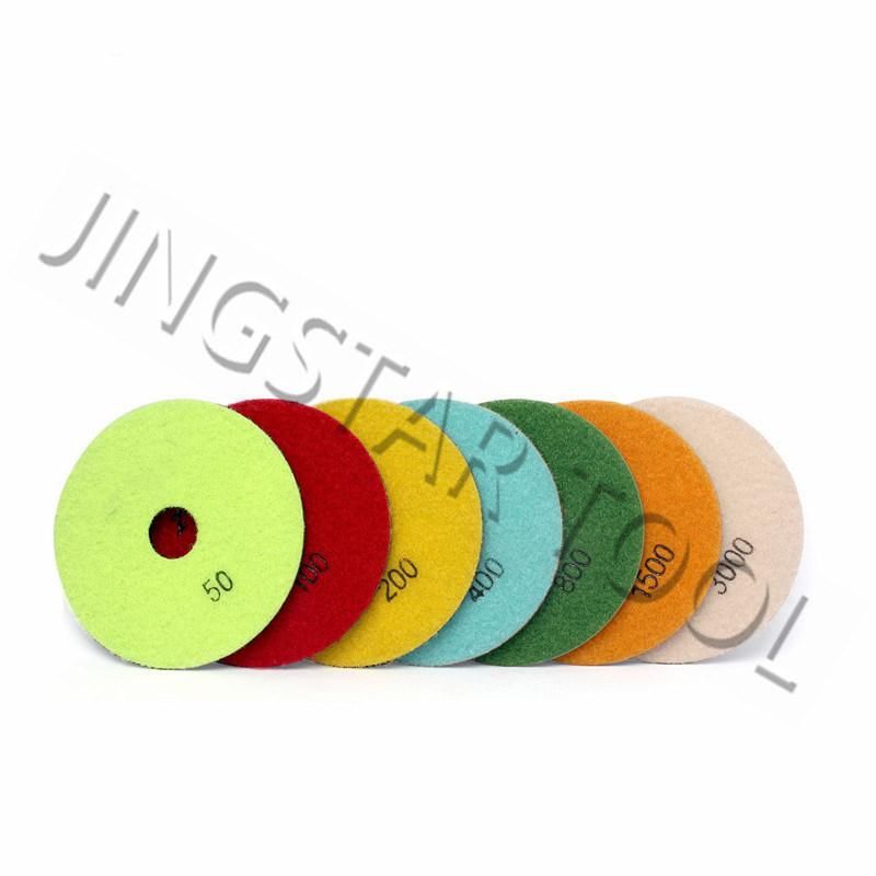 Resin Bond Wet Flexible Diamond Granite Polishing Pads Diamond for Stone Marble Grinding