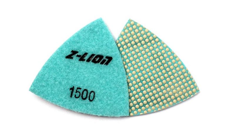 Zlion High Quality 80X80X80mm Resin Bond Triangle Diamond Polishing Pad