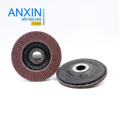 Flap Disc with Reinforced Fiberglass Backing for Stainless Steel Grinding