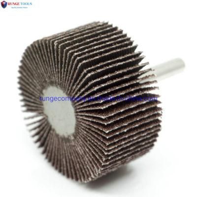 Aluminum Oxide Shank Mounted Abrasive Flap Wheels (2&quot;X1&quot;X1/4&quot; Shank 80 Grit) High Performance Premium Quality Durable Power Tools