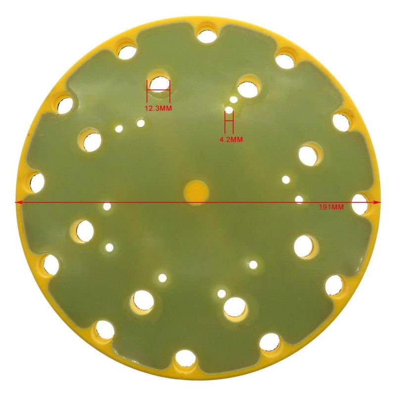 8 Inch Multi-Hole Hook and Loop Sander Backing Pad Backup Sanding Pad for Dynabrade, Norton, Mirka Sanders