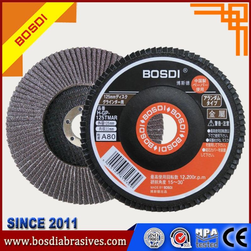 Ceramic,Zirconia, Aluminum Oxideflap Disc,115X22mm,Bosdi Brand Calcine Aluminium Oxide Flap Disc Brown,Red and Blue,Grinding Metal,Inox,Stainless Steel,Iron Ect