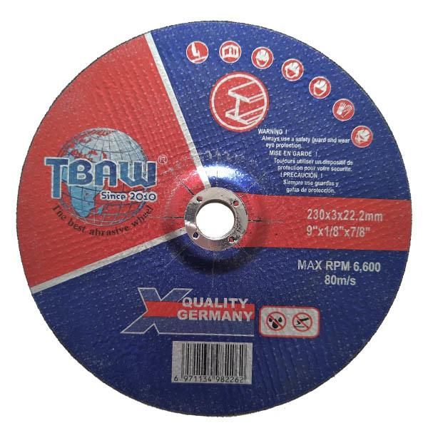 9inch Abrasive Grinding Wheel Cutting Wheel for Metal Stainless Steel T42 230*3.0*22mm