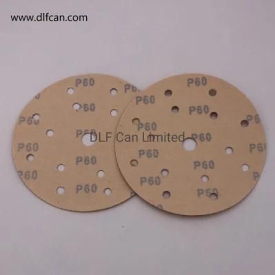 6 Inch and 15 Holes Gold Sanding Disc P60