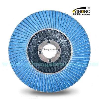 5&prime;&prime; 125mm Wholesale Price High Quality Grit 60 Abrasive Tools Zirconia Flap Disc for Angle Grinder Use Metal Grinding Polishing