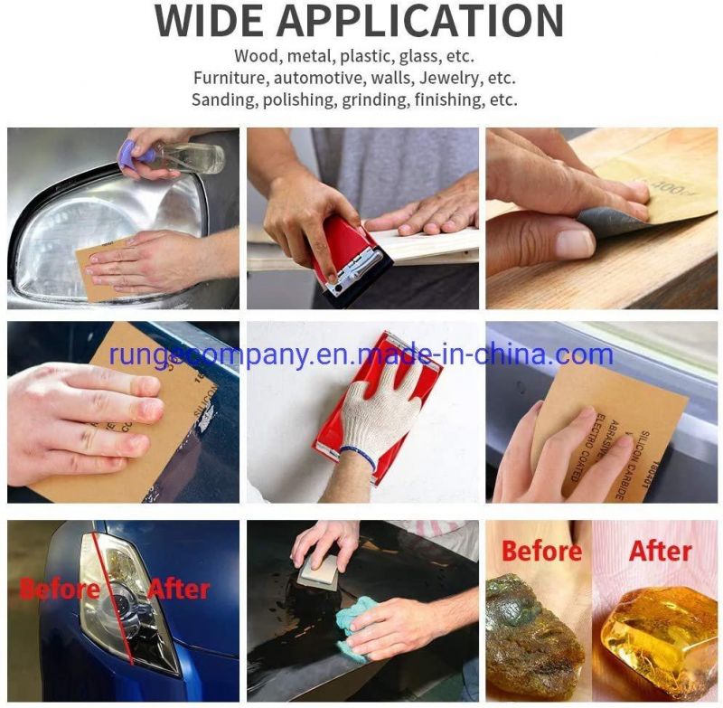Silicon Carbide Abrasive Wetordry Sandpaper Holder 9 Inch for Aggressive or Refined Auto Sanding