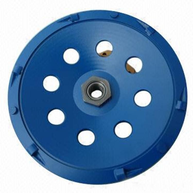 5 Inch Diamond Grinding Disc with Six Quarter Pcds and Alloy Metal Diamond Grinding Wheel for Epoxy Glue Coating Removal