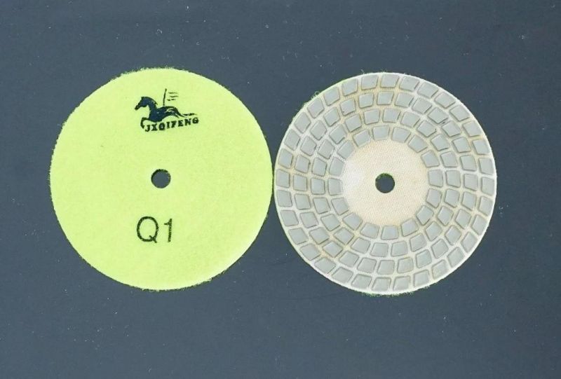 Qifeng 4 Steps Diamond Dry Polishing Pad Marble Flexible Polishing Pad