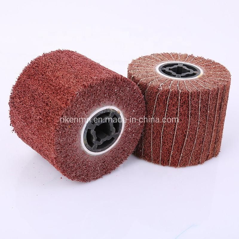 125*100*19 Non Woven Flap Wheel Satin Grinding Wheel for Polishing Stainless Steel Wire Drawing