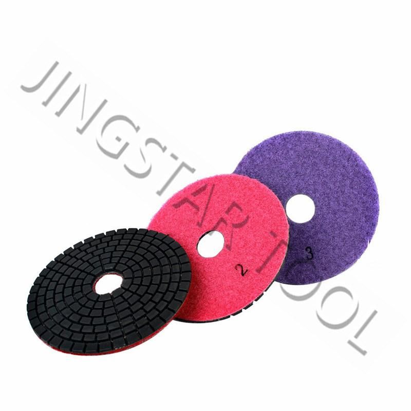 3-Step Diamond Polishing Pads for Wet or Dry Granite Polishing and Marble Polishing