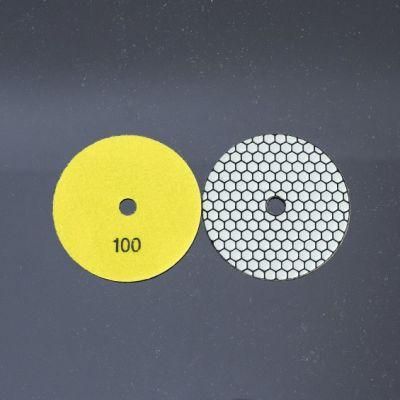 Qifeng Manufacturer Power Tools 7-Step 5 Inch/125mm Abrasive Diamond Dry Grinding and Polishing Pads for Granite&Marble