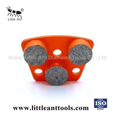 Trapezoid Grinding Plate Diamond Tools with 3 Round Segments for Concrete