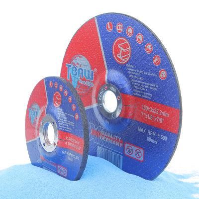 China High Quality Factory 100mm, 115mm, 125mm, 180mm Small Size Abrasive Cutting Grinding Wheel