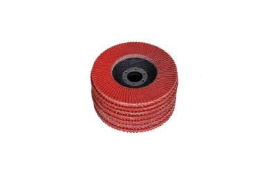 Chinese Manufacturer 14&quot; 80# Red Ceramic Flap Disc with Excellent Self-Sharpening for Angle Grinder