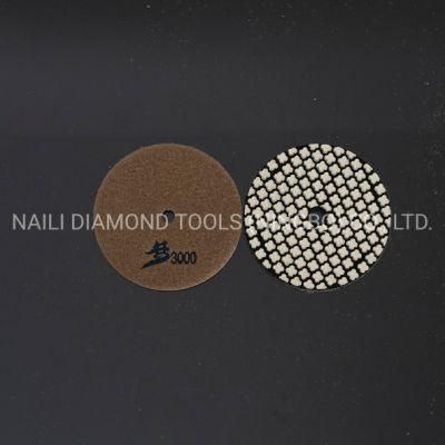4&prime; &prime; 7 Step Resin Dry Dream Polishing Pad for Stones