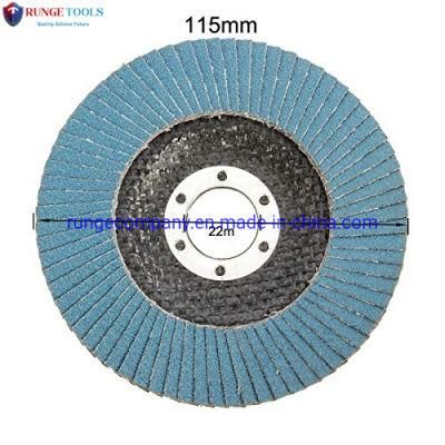 4.5&quot; Inch Zirconia Abrasive Flap Disc, Type 60 Grit for Various Famous Angle Grinder Power Tools