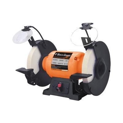 High Quality Low Speed 230V 370W 200mm Mini Bench Grinder with Wa Wheels