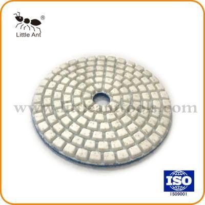 4&quot; 100mm White Color Diamond Polishing Pads for Light Color Stone