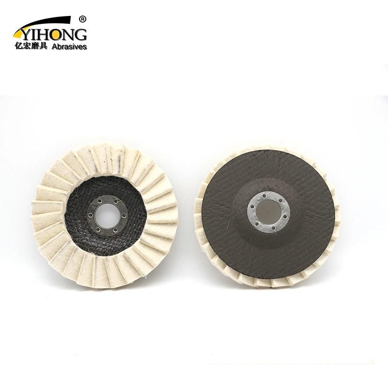 High Quality Premium Wear-Resisting 100mm/115mm/125mm Felt Disc for Polishing Metal and Wood