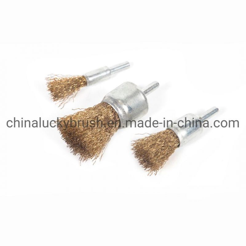 4 Inch Crimped Cup Brush with Shaft (YY-061)