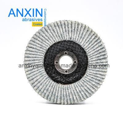 Ceramic Abrasive Flap Disc with Anti-Blocking White Coating for Grinding Aluminum