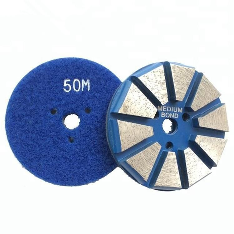 3 Inch D80mm Back Stick Diamond Grinding Disc with Ten Segments Concrete Grinding Wheel for Concrete and Terrazzo Floor