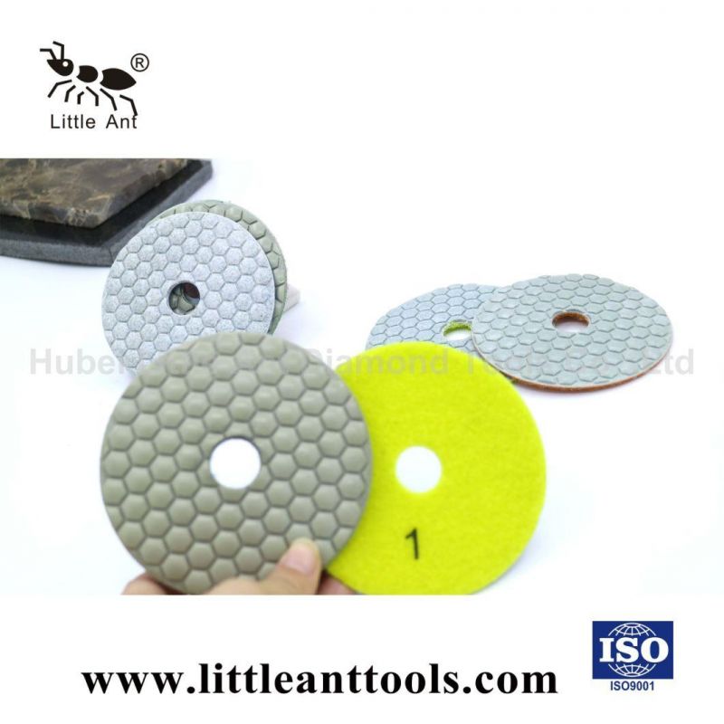 100mm White Hexagon Dry Polishing Pad