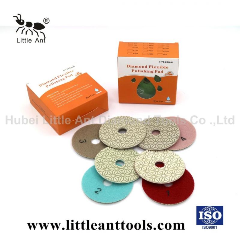 4′′ 3 Steps Wet Use Diamond Flexible Polishing Pad