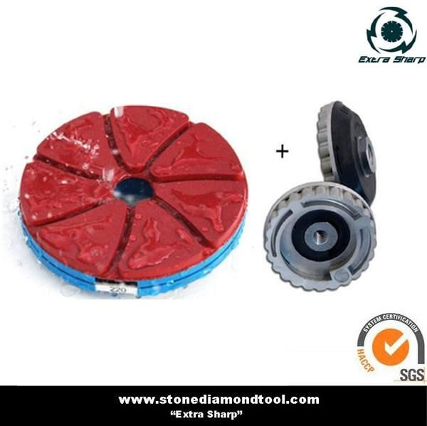 100mm Diamond Resin Snail Lock Stone Edge Resin Polishing Pads