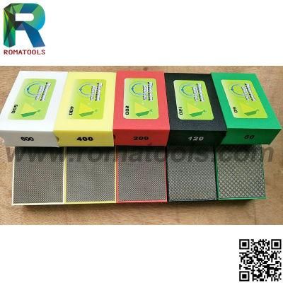 Resin Diamond Hand Polishing Pad Abrasive Pads100X55mm Arc Shape for Glass Edge